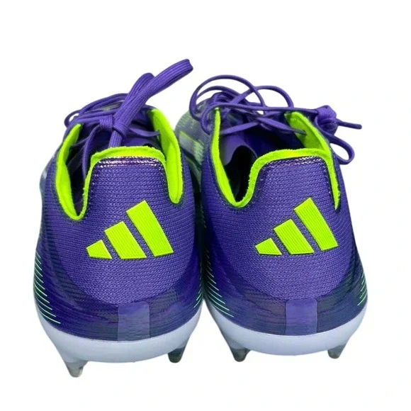 Adidas F50 Football Soccer Cleat Purple Neon Green Sprintweb Compression Fit 9.5